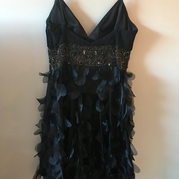 Sue Wong Black Cocktail Dress With Beading - Picture 2 of 6